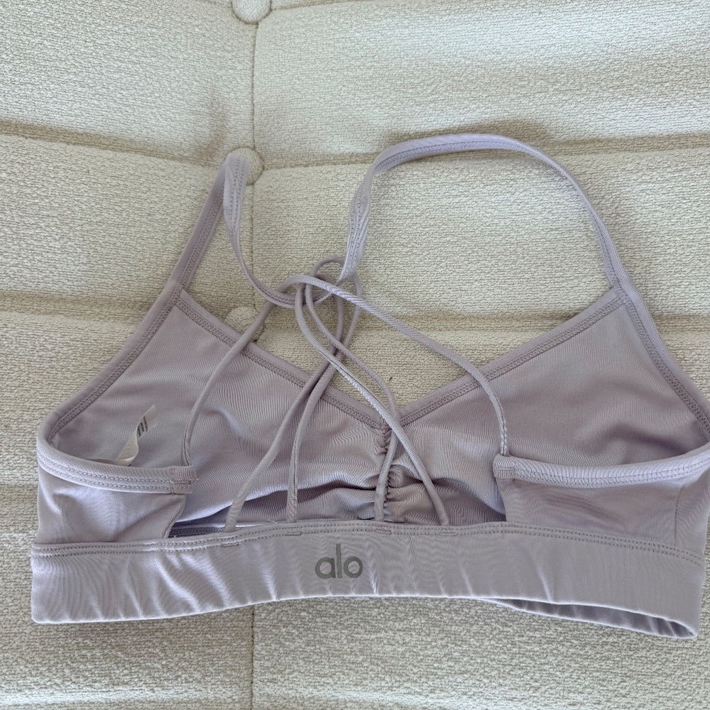 ALO Yoga Sunny Strappy Bra XS Lavender - Picture 3 of 3